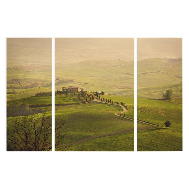 Leinwandbild 3-teilig - Chianti Toskana - Triptychon