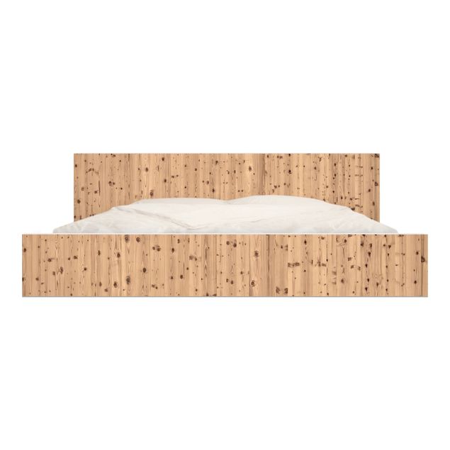 Möbelfolie für IKEA Malm Bett niedrig 180x200cm - Klebefolie Antique Whitewood