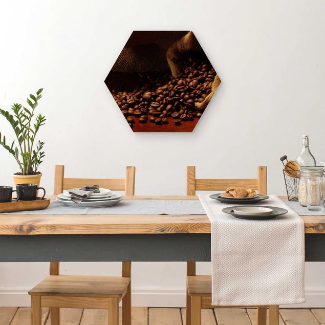 Hexagon Bild Holz - Dulcet Coffee