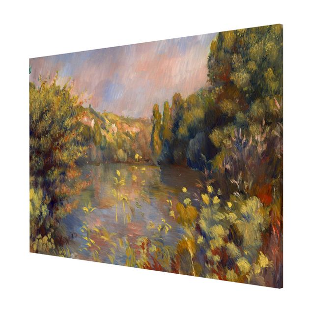 Magnettafel - Auguste Renoir - Landschaft mit See - Memoboard Querformat 3:4