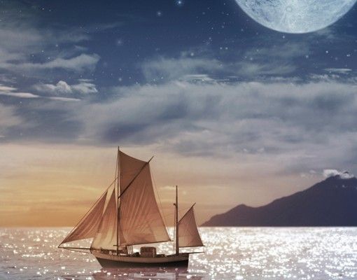 Fliesenbild - Moon Night Sea