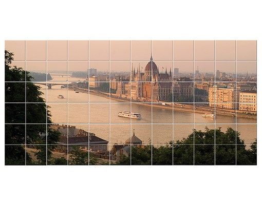 Fliesenbild - Budapest Skyline