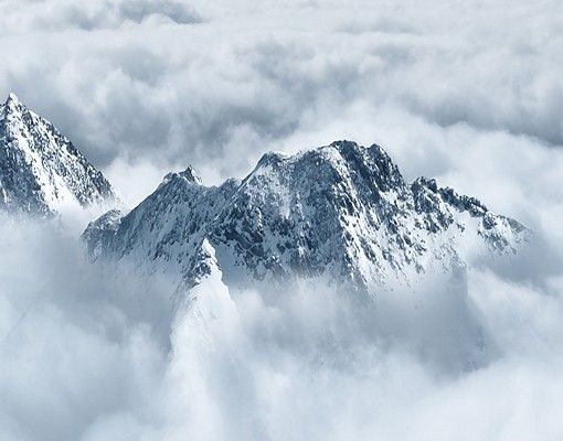 Fliesenbild - Die Alpen über den Wolken