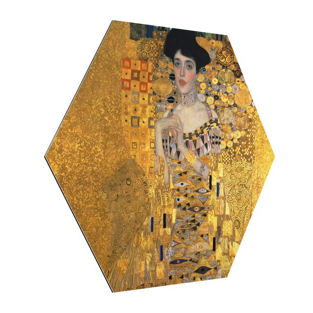 Hexagon Bild Alu-Dibond - Gustav Klimt - Adele Bloch-Bauer I