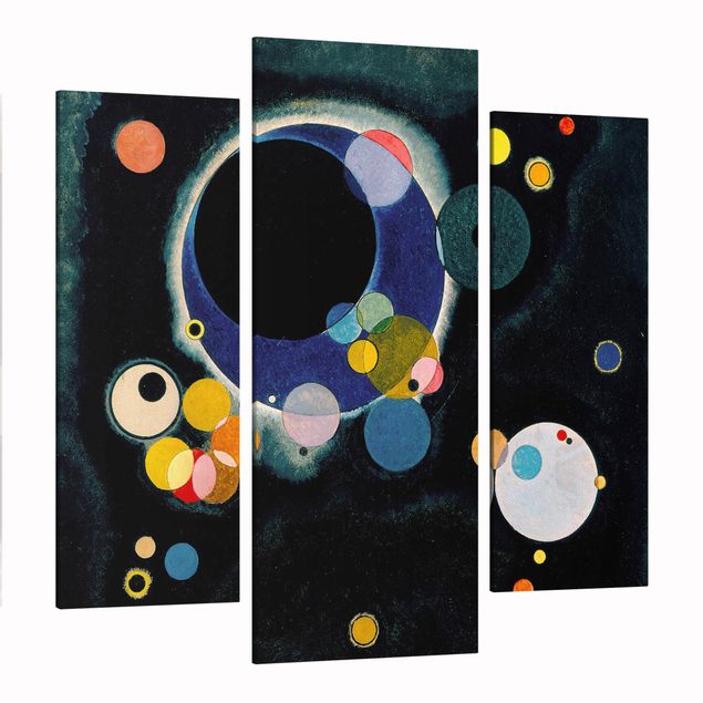 Leinwandbild 3-teilig - Wassily Kandinsky - Skizze für 'Einige Kreise' - Galerie Triptychon