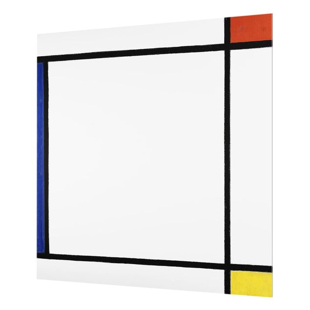 Glas Spritzschutz - Piet Mondrian - Komposition III - Quadrat - 1:1