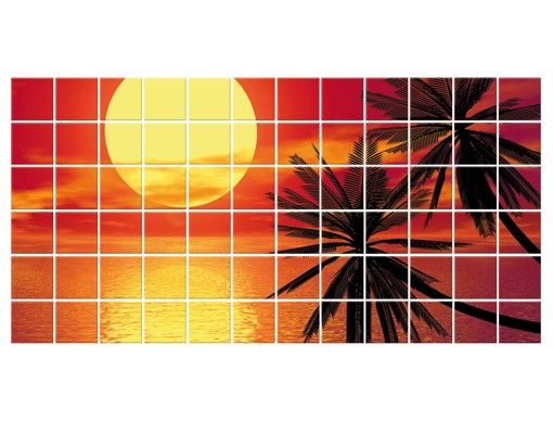 Fliesenbild - Karibischer Sonnenuntergang