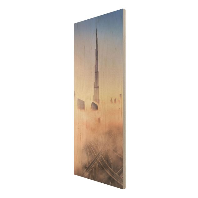 Holzbild - Himmlische Skyline von Dubai - Panel