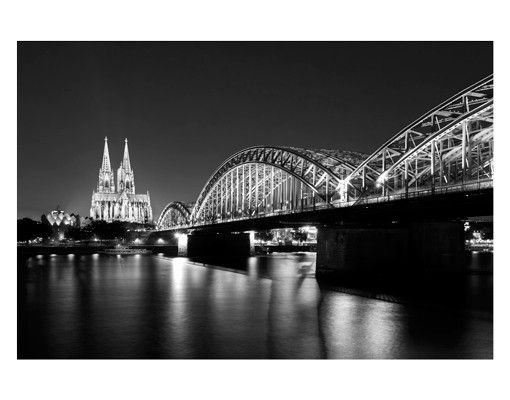 Fensterfolie - Sichtschutz Fenster Köln bei Nacht II - Fensterbilder