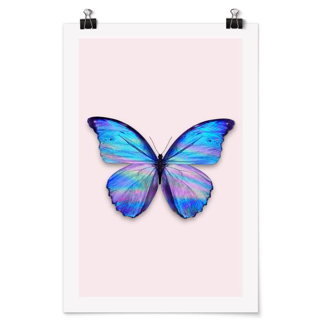 Poster - Jonas Loose - Holografischer Schmetterling - Hochformat 3:2