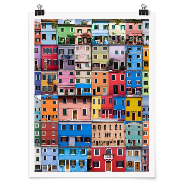 Poster - Venezianische Häuser - Hochformat 3:4