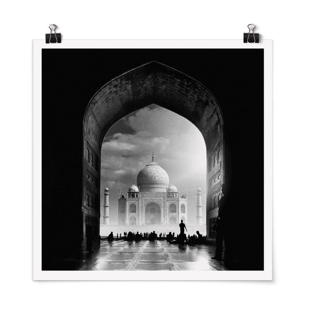 Poster - Das Tor zum Taj Mahal - Quadrat 1:1