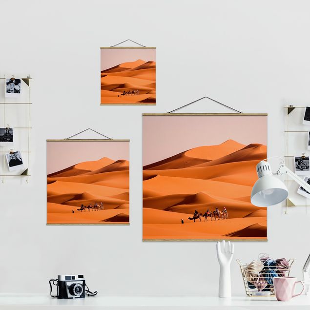 Stoffbild mit Posterleisten - Namib Desert - Quadrat 1:1