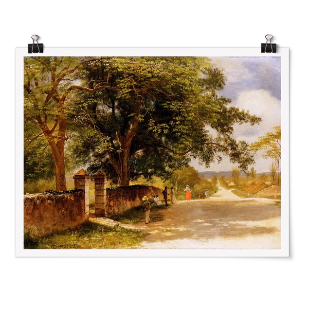 Poster - Albert Bierstadt - Straßeansicht in Nassau - Querformat 3:4