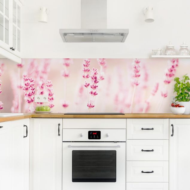 Küchenrückwand - Zartrosaner Lavendel