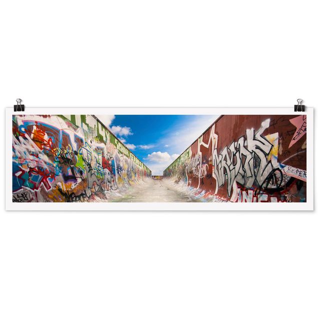 Poster - Skate Graffiti - Panorama Querformat