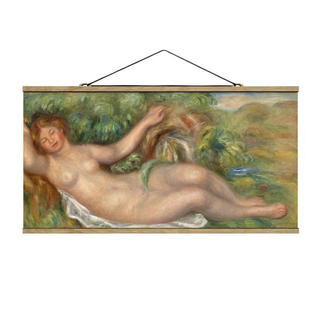 Stoffbild mit Posterleisten - Auguste Renoir - Die Quelle - Querformat 2:1
