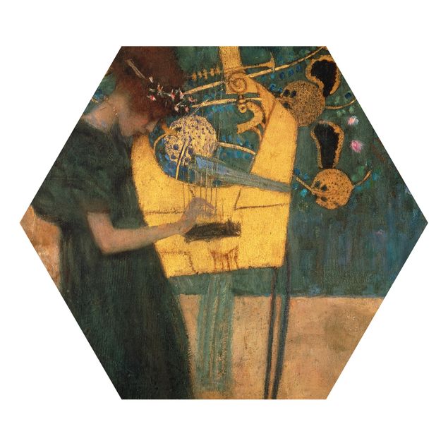 Hexagon Bild Forex - Gustav Klimt - Die Musik