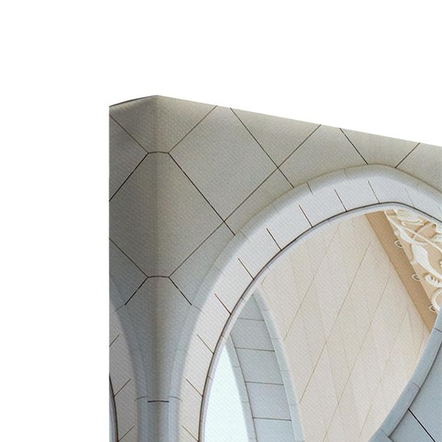 Leinwandbild 3-teilig - Moschee in Abu Dhabi - Triptychon