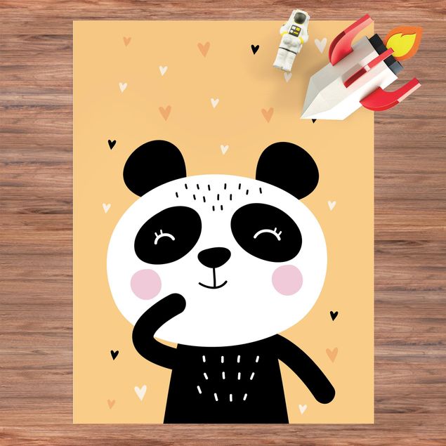 Moderner Teppich Der glückliche Panda