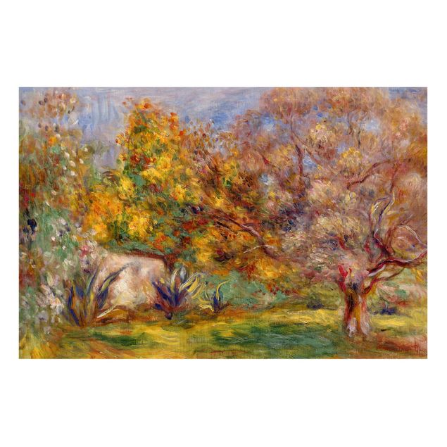 Magnettafel - Auguste Renoir - Garten mit Olivenbäumen - Memoboard Querformat 2:3
