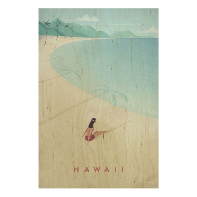 Holzbild - Reiseposter - Hawaii - Hochformat 3:2