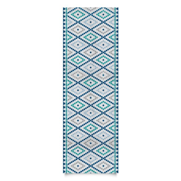 Möbelfolie Muster - Marokkanisches Fliesenmuster Türkis Blau