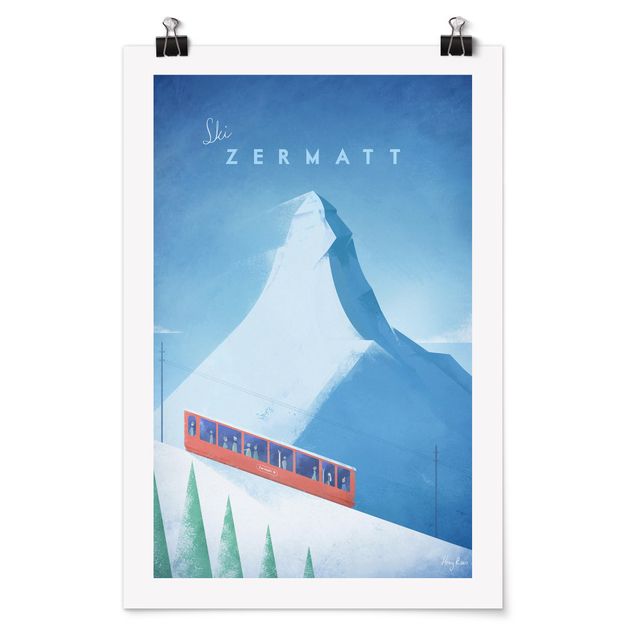 Poster - Reiseposter - Zermatt - Hochformat 3:2