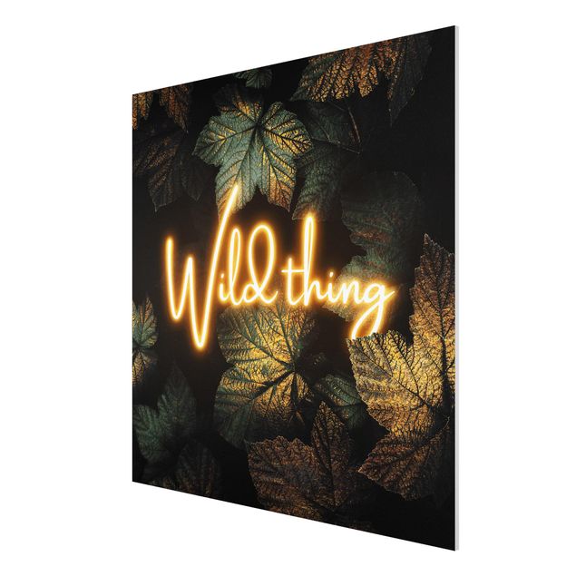 Forex Fine Art Print - Wild Thing goldene Blätter - Quadrat 1:1