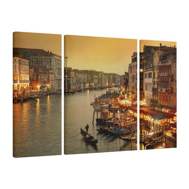 Leinwandbild 3-teilig - Großer Kanal von Venedig - Triptychon