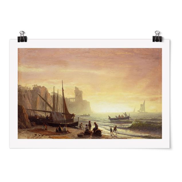 Poster - Albert Bierstadt - Fischereiflotte - Querformat 2:3