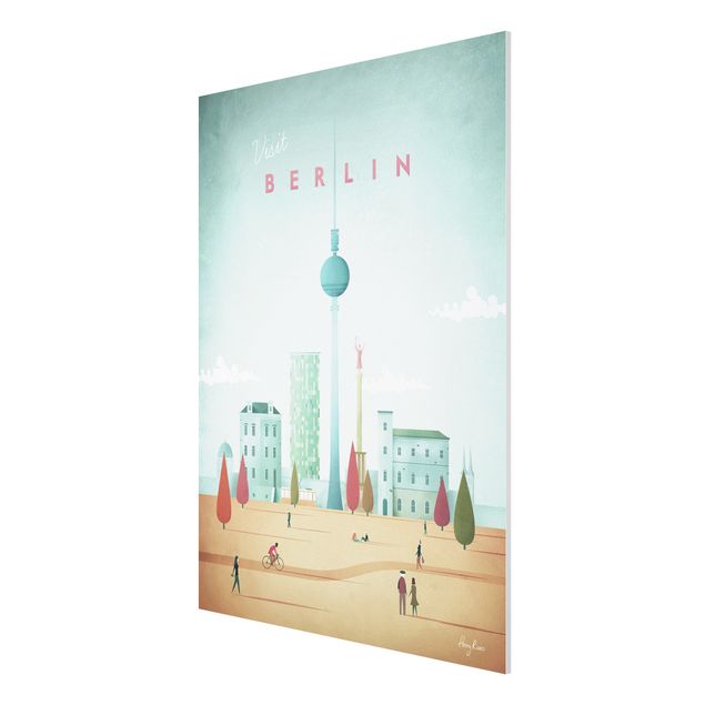 Forex Fine Art Print - Reiseposter - Berlin - Hochformat 4:3