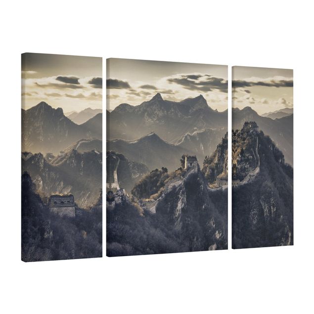 Leinwandbild 3-teilig - Die große chinesische Mauer - Triptychon
