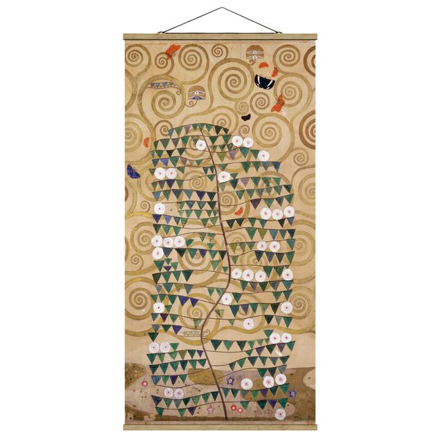 Stoffbild mit Posterleisten - Gustav Klimt - Entwurf für den Stocletfries - Hochformat 1:2