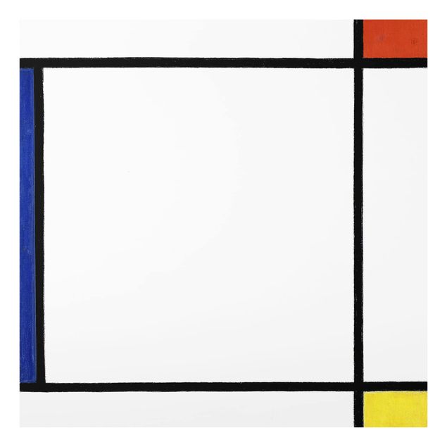 Glas Spritzschutz - Piet Mondrian - Komposition III - Quadrat - 1:1