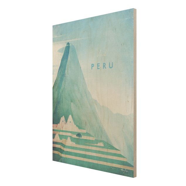 Holzbild - Reiseposter - Peru - Hochformat 4:3