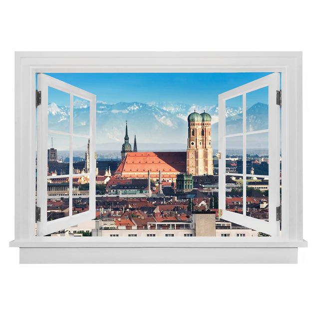 Wandtattoo 3D Offenes Fenster München