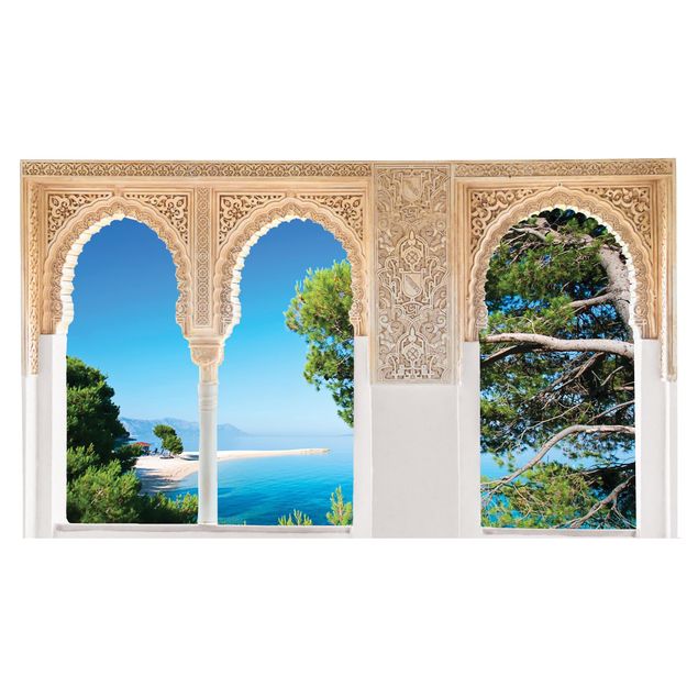 Wandtattoo 3D Verzierte Fenster Hidden Paradise
