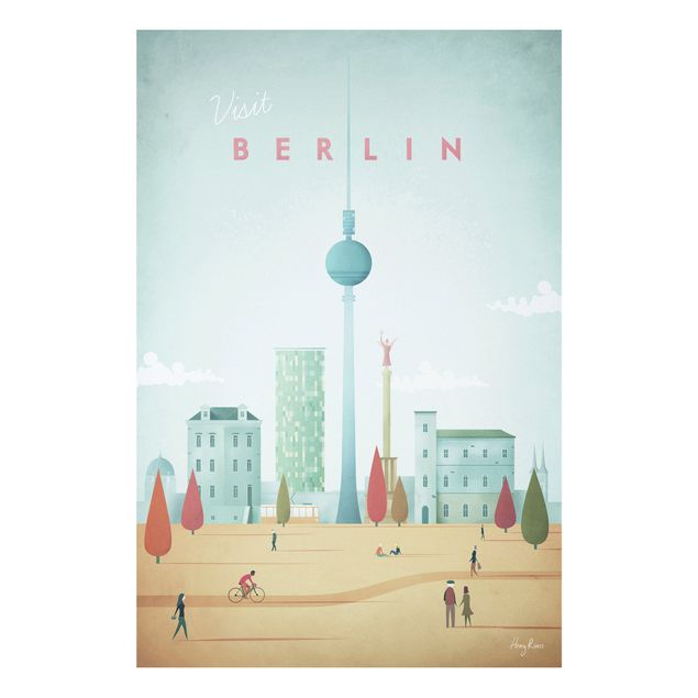 Forex Fine Art Print - Reiseposter - Berlin - Hochformat 3:2