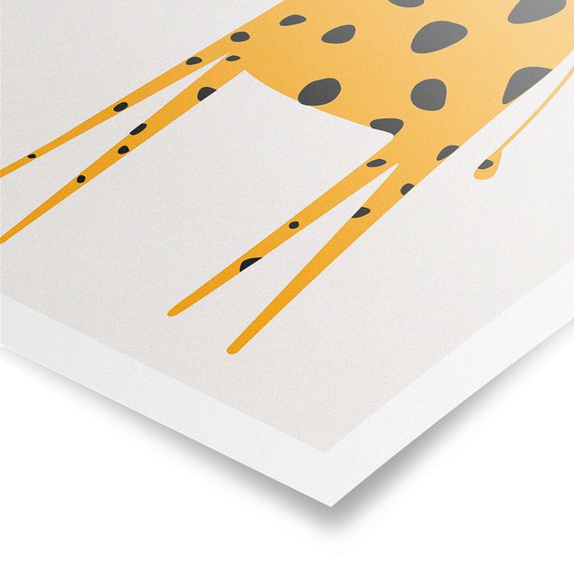 Poster - Gelbe Giraffe - Hochformat 3:2