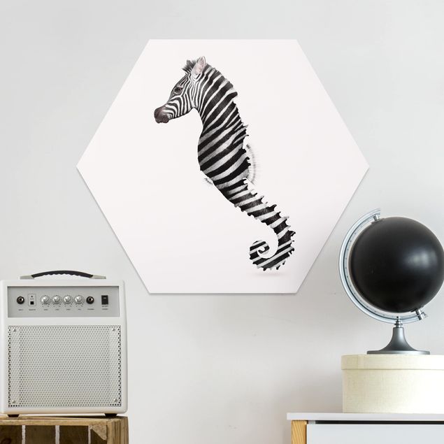 Hexagon Bild Forex - Jonas Loose - Seepferdchen mit Zebrastreifen
