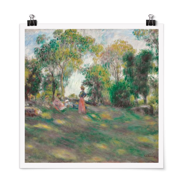 Poster - Auguste Renoir - Landschaft mit Figuren - Quadrat 1:1
