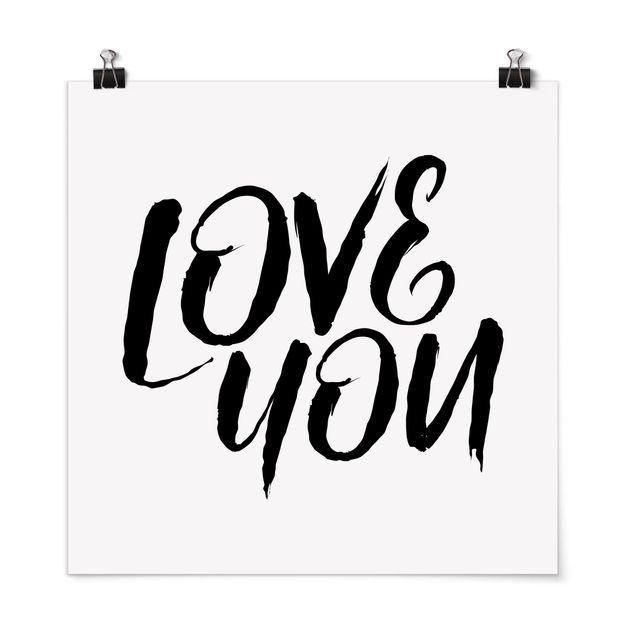 Poster - Love You - Quadrat 1:1