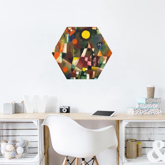 Hexagon Bild Alu-Dibond - Paul Klee - Der Vollmond