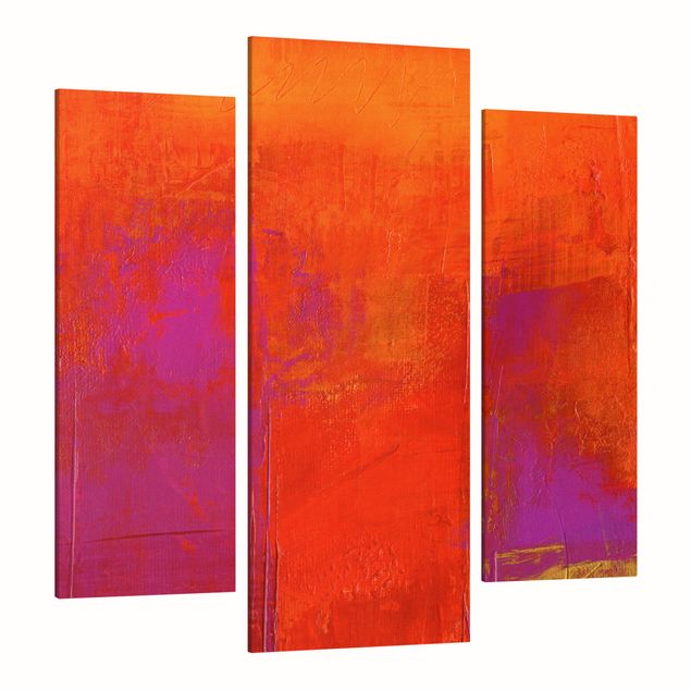 Leinwandbild 3-teilig - Magenta Energy - Galerie Triptychon