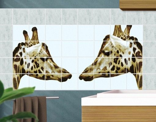 Fliesenbild - Giraffes In Love