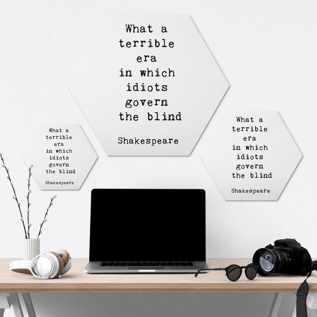 Hexagon Bild Alu-Dibond - What a terrible era Shakespeare