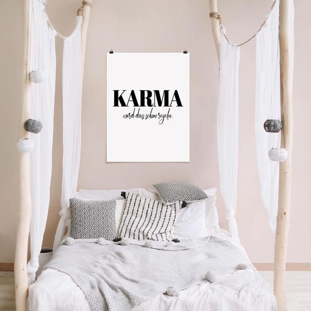 Poster - Karma wird das schon regeln - Hochformat 3:4