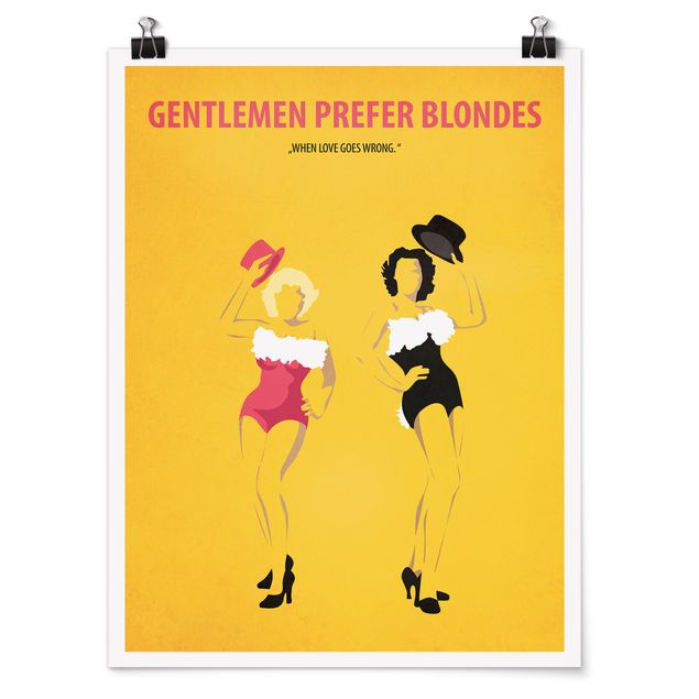 Poster - Filmposter Gentlemen Prefer Blondes - Hochformat 4:3