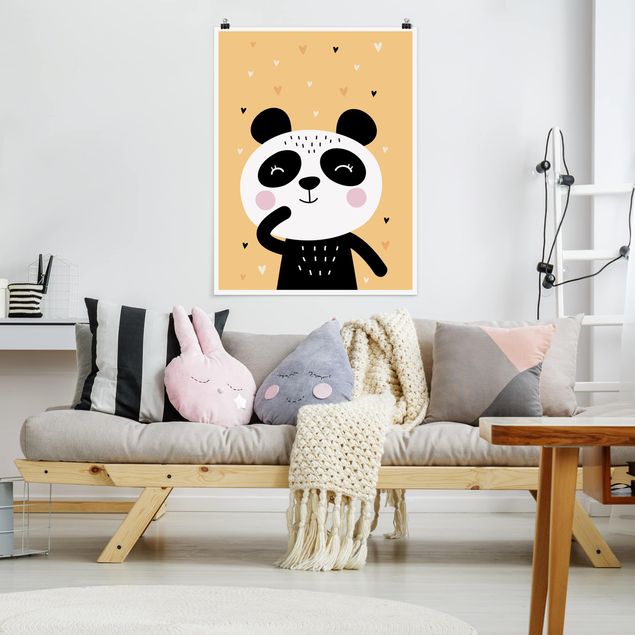 Poster - Der glückliche Panda - Hochformat 3:4